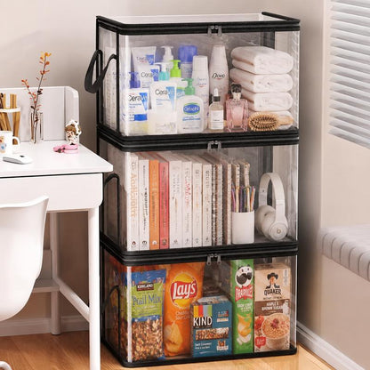 ⏳Dernier jour : achetez-en 2, le 3e offert !!💕 Sac de rangement transparent SVOZK® – grand, anti-poussière et humidité, avec poignée✨ Idéal pour vêtements, jouets, livres, peluches et plus encore ! 🧸📚👕🧦