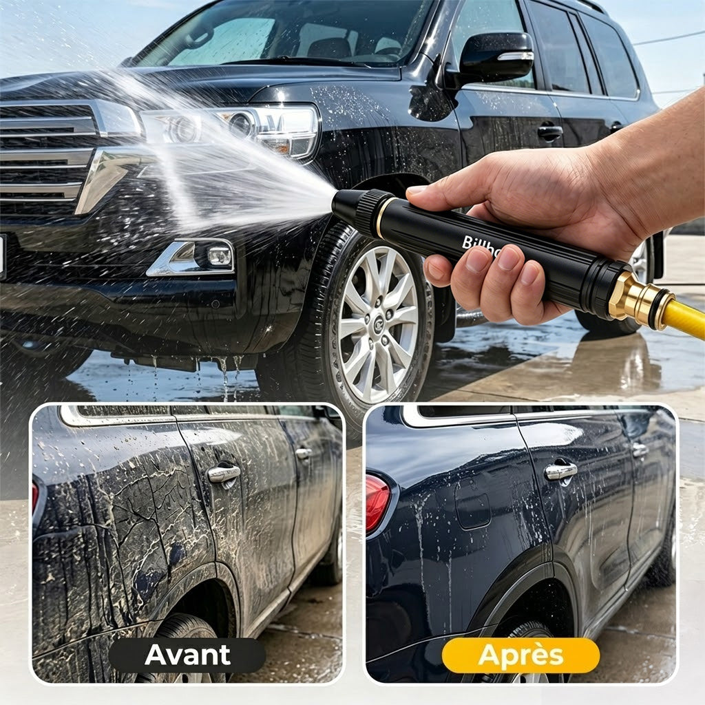 💥 Dernier jour ! Prix le plus bas — seulement 5.4 € ! 丨 Billhol® 🏆 Pistolet à eau haute pression pour lavage de voiture à domicile, indispensable pour arroser les plantes et légumes, ainsi que pour laver la voiture.👍💦（法）
