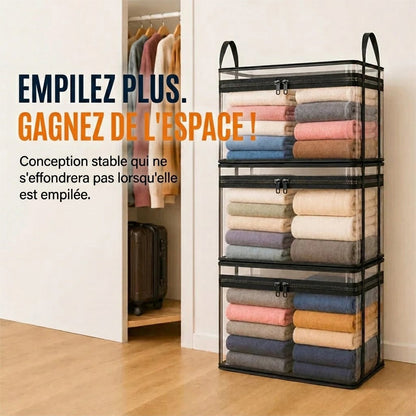 ⏳Dernier jour : achetez-en 2, le 3e offert !!💕 Sac de rangement transparent SVOZK® – grand, anti-poussière et humidité, avec poignée✨ Idéal pour vêtements, jouets, livres, peluches et plus encore ! 🧸📚👕🧦