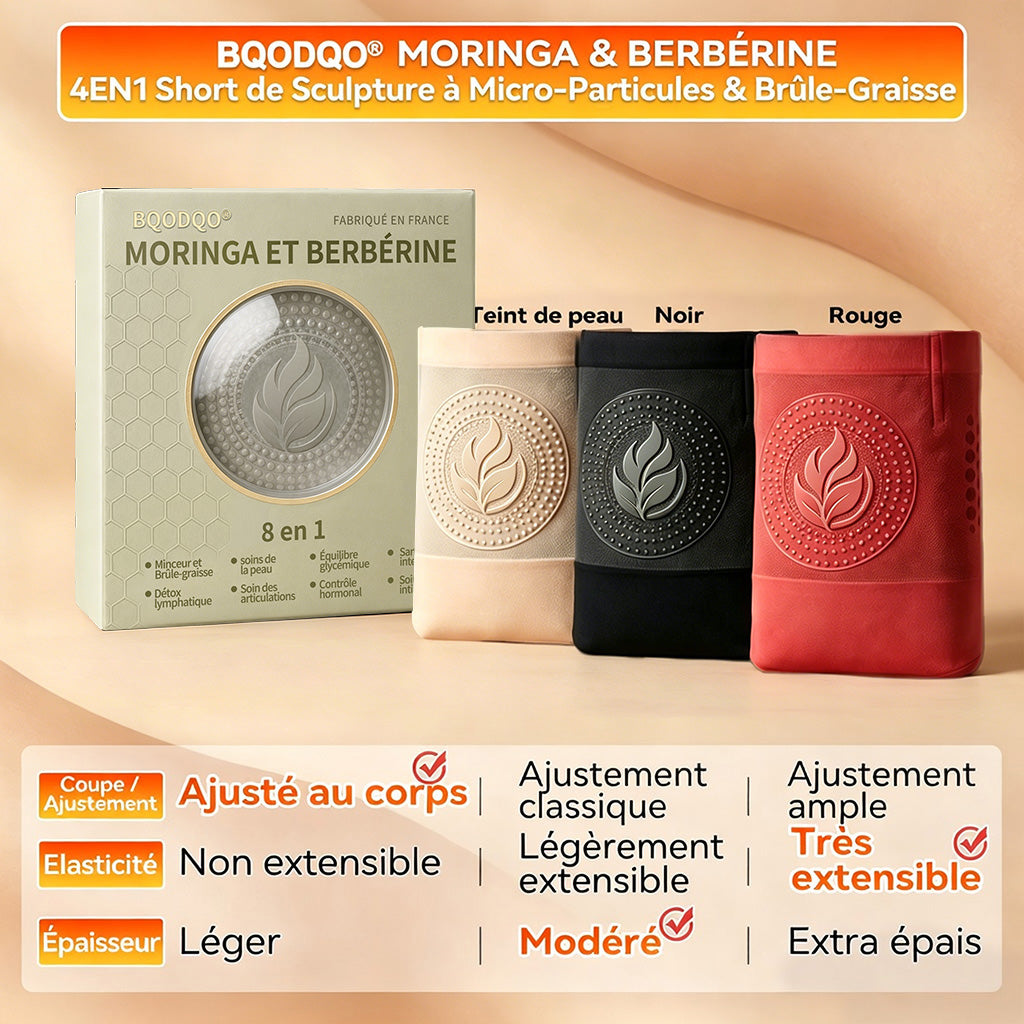 🇫🇷Magasin phare de la marque |🤸🏻‍♂️BQODQO® 2026 – Short sculptant et brûle-graisse 8-en-1 aux microparticules (Moringa & Berbérine)