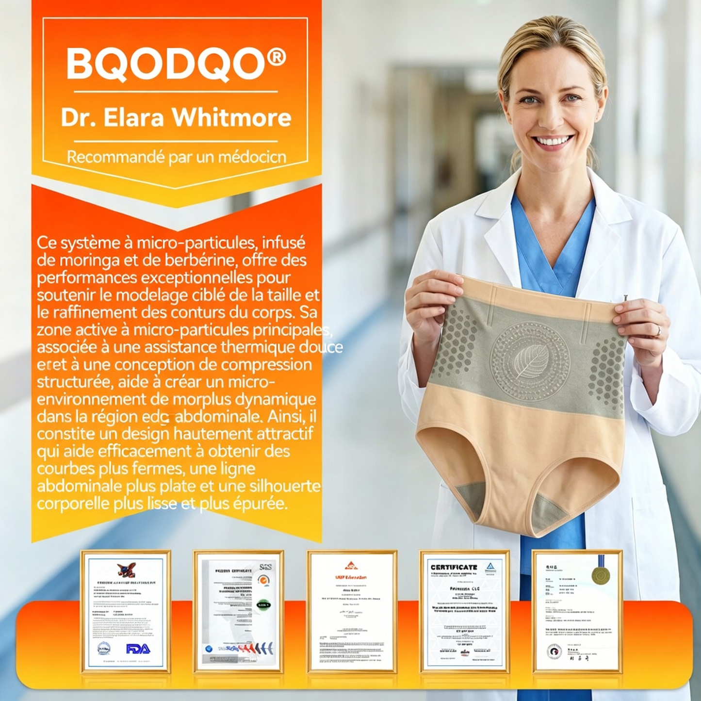 🌼Boutique officielle de la marque | 🇫🇷 BQODQO® 2026 – Short sculptant et brûle-graisse 4-en-1 aux microparticules (Moringa & Berbérine)