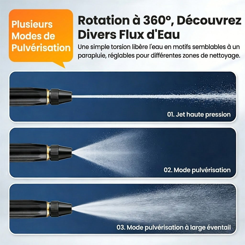 💥 Dernier jour ! Prix le plus bas — seulement 5.4 € ! 丨 Billhol® 🏆 Pistolet à eau haute pression pour lavage de voiture à domicile, indispensable pour arroser les plantes et légumes, ainsi que pour laver la voiture.👍💦（法）