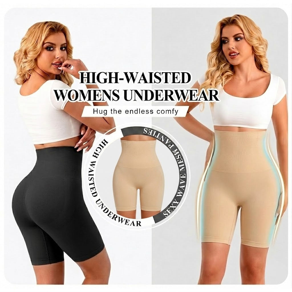 🔥50 % de réduction le dernier jour ! Sfrcord® Gaine pour femme - Shorty gainant taille haute effet ventre plat