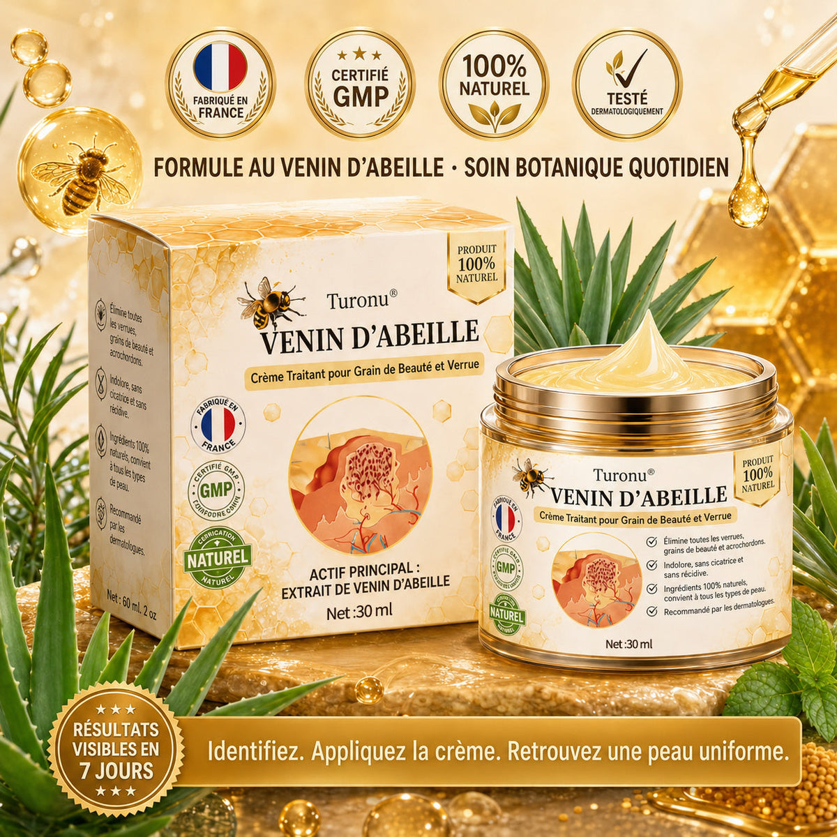 Turonu®💐 traitement avancé au venin d'abeille contre les verrues et les imperfections cutanées 👨‍⚕️ Inspiré de la science dermatologique | Soin ciblé à domicile