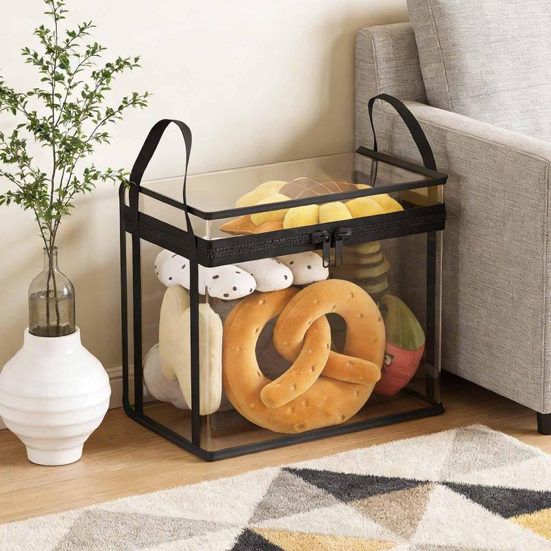 ⏳Dernier jour : achetez-en 2, le 3e offert !!💕 Sac de rangement transparent SVOZK® – grand, anti-poussière et humidité, avec poignée✨ Idéal pour vêtements, jouets, livres, peluches et plus encore ! 🧸📚👕🧦