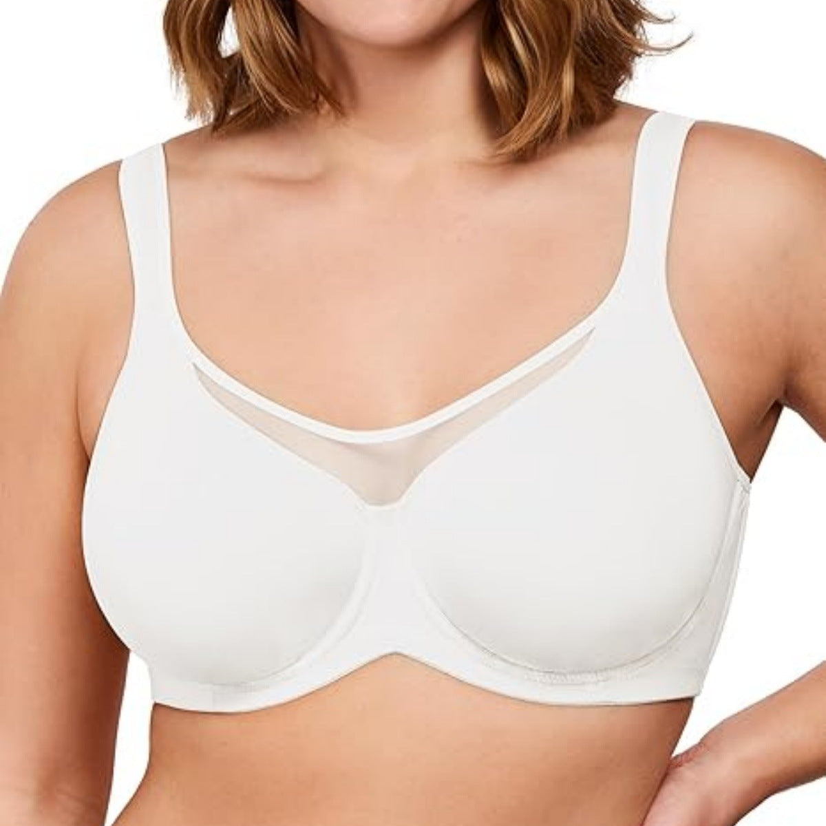 🏆LUCKYSONG® Offre spéciale dernier jour💐Soutien-gorge élégant et transparent à couvrance totale pour femmes grandes tailles - Noir