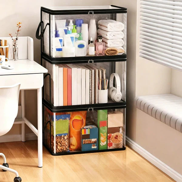 ⏳Dernier jour : achetez-en 2, le 3e offert !!💕 Sac de rangement transparent SVOZK® – grand, anti-poussière et humidité, avec poignée✨ Idéal pour vêtements, jouets, livres, peluches et plus encore ! 🧸📚👕🧦