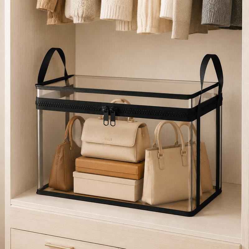 ⏳Dernier jour : achetez-en 2, le 3e offert !!💕 Sac de rangement transparent SVOZK® – grand, anti-poussière et humidité, avec poignée✨ Idéal pour vêtements, jouets, livres, peluches et plus encore ! 🧸📚👕🧦