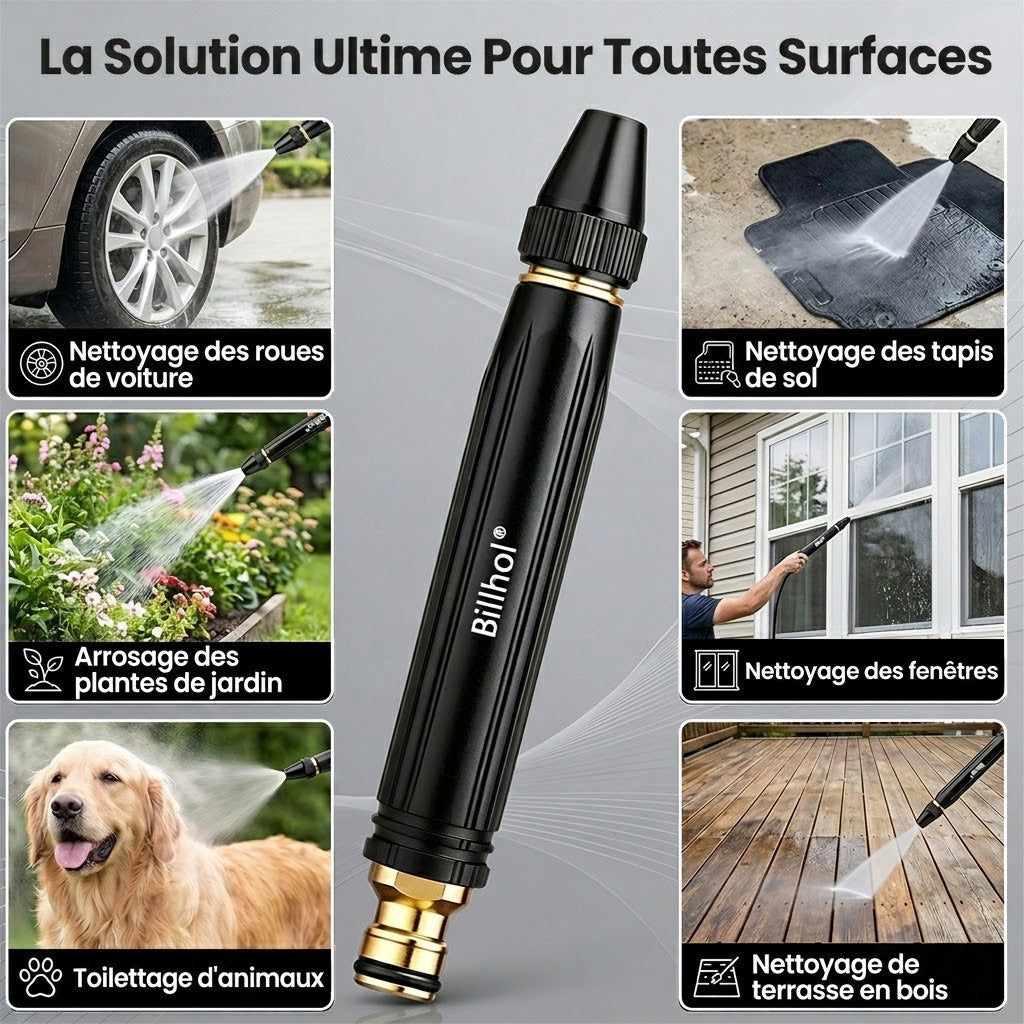 💥 Dernier jour ! Prix le plus bas — seulement 5.4 € ! 丨 Billhol® 🏆 Pistolet à eau haute pression pour lavage de voiture à domicile, indispensable pour arroser les plantes et légumes, ainsi que pour laver la voiture.👍💦（法）
