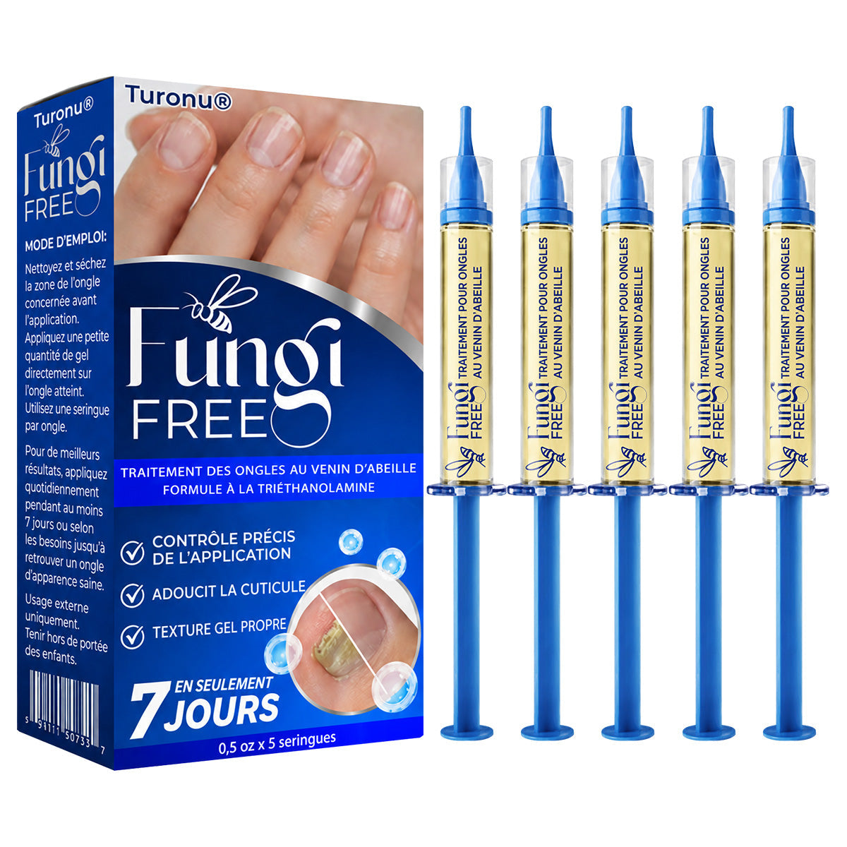 🇫🇷 Turonu® FungiFree 🐝 Soin Intensif contre les Mycoses, les Ongles Jaunis, Épais et Cassants ✨
