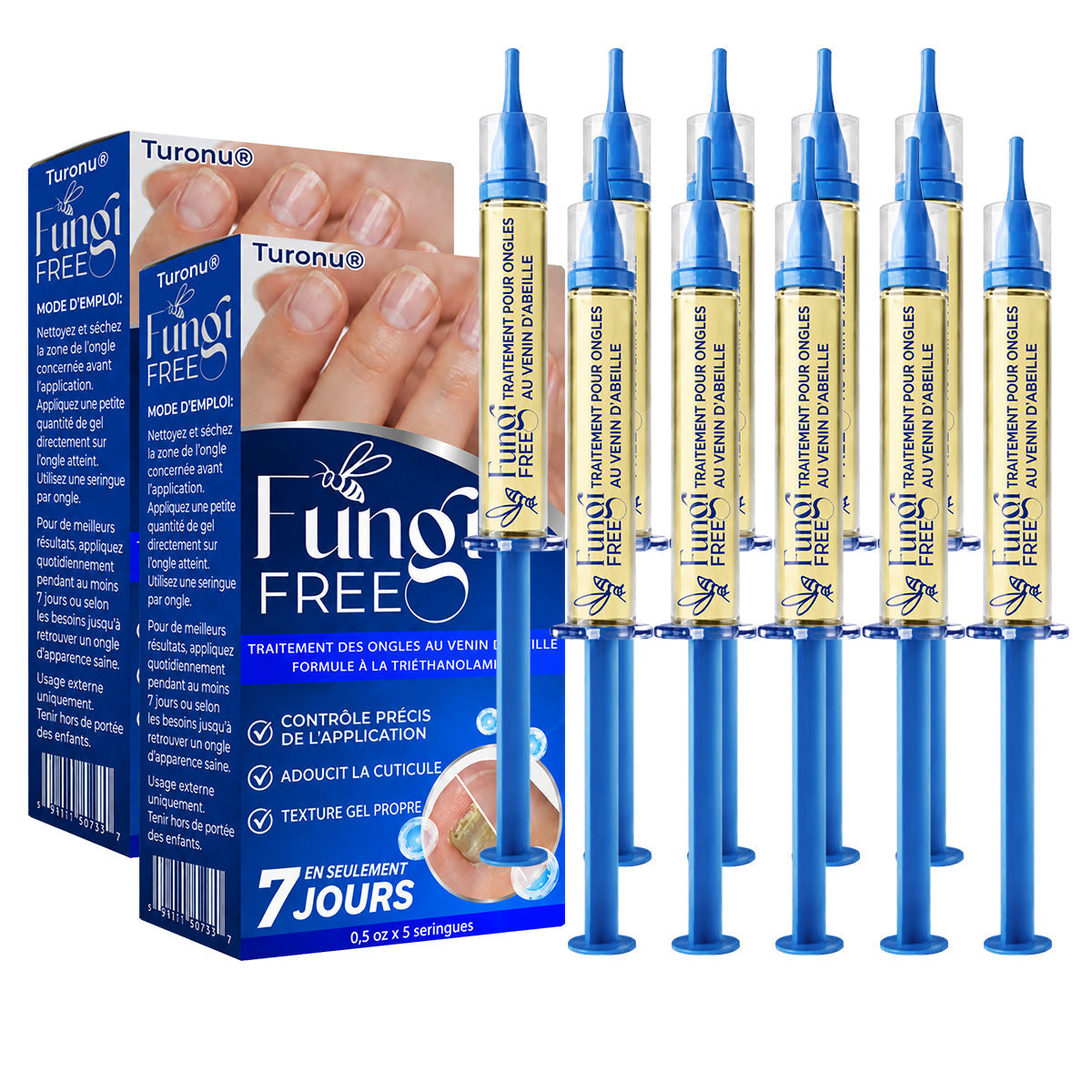 🇫🇷 Turonu® FungiFree 🐝 Soin Intensif contre les Mycoses, les Ongles Jaunis, Épais et Cassants ✨