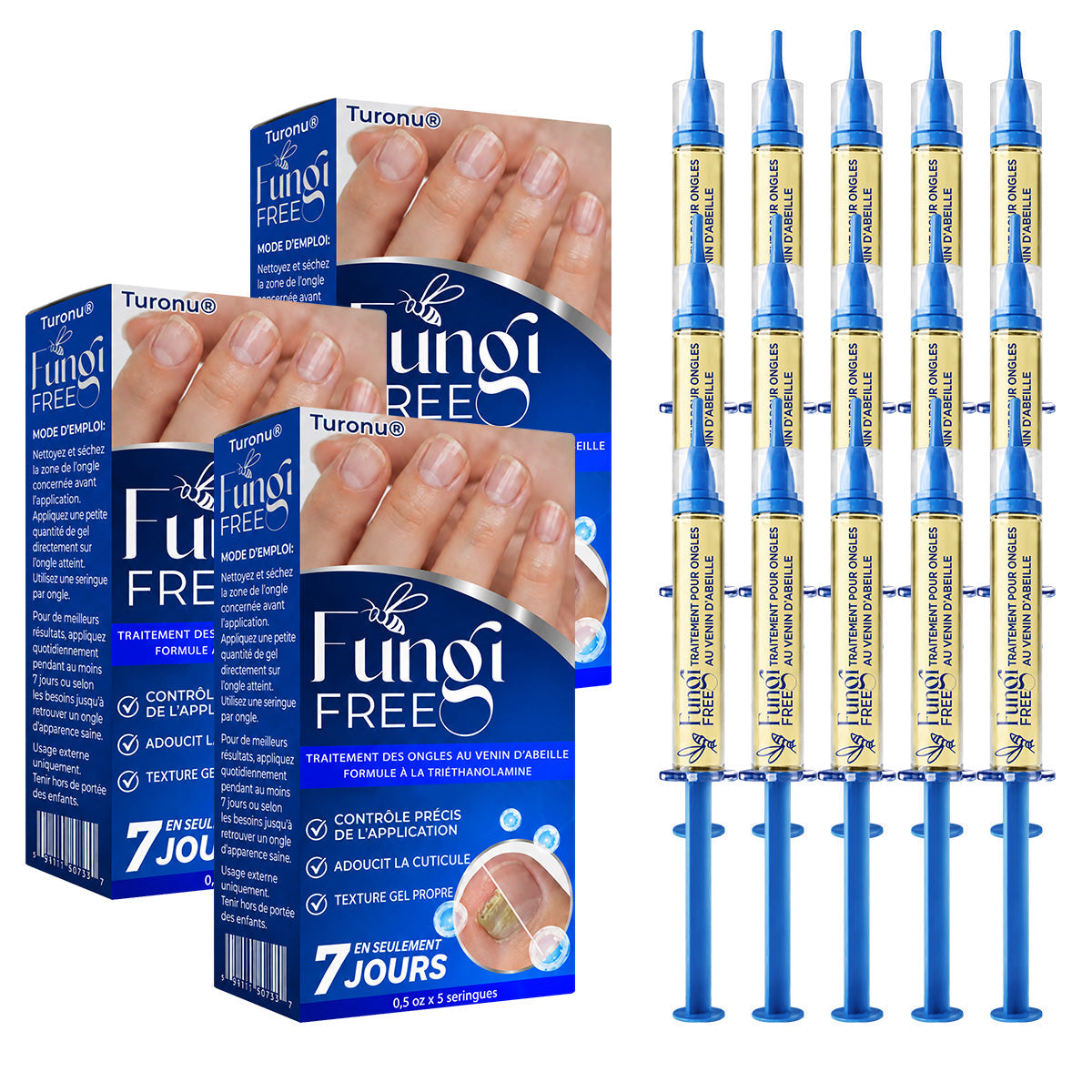🇫🇷 Turonu® FungiFree 🐝 Soin Intensif contre les Mycoses, les Ongles Jaunis, Épais et Cassants ✨