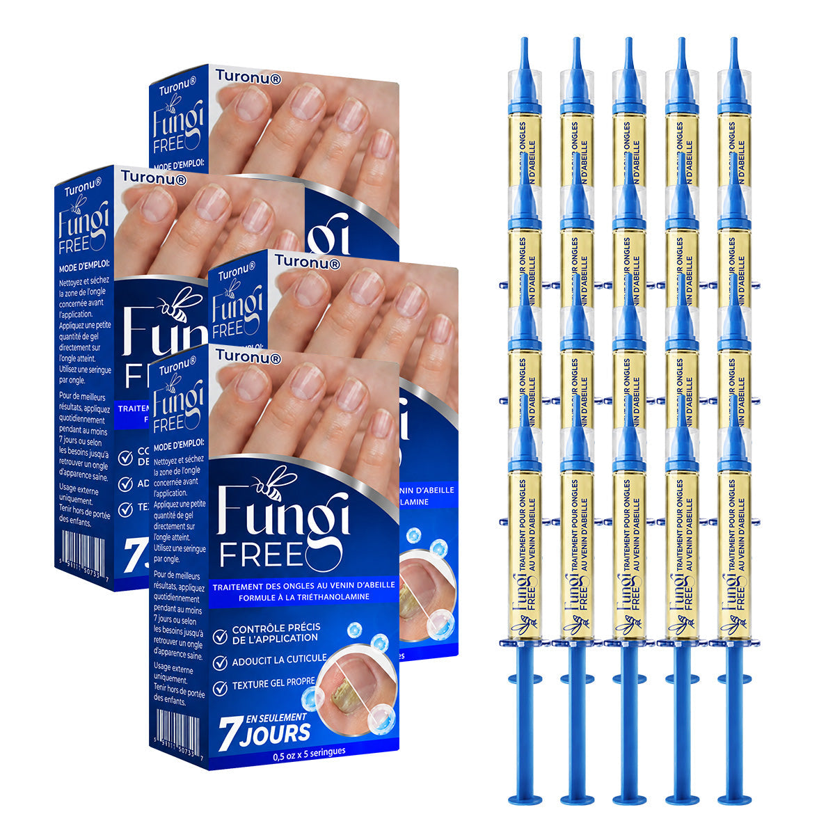 🇫🇷 Turonu® FungiFree 🐝 Soin Intensif contre les Mycoses, les Ongles Jaunis, Épais et Cassants ✨