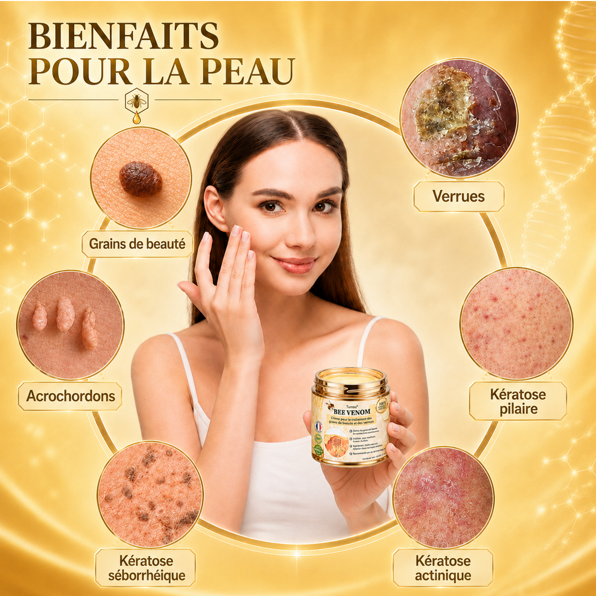 🔔Turonu® : traitement avancé au venin d'abeille contre les verrues et les imperfections cutanées 👨‍⚕️ Inspiré de la science dermatologique | Soin ciblé à domicile