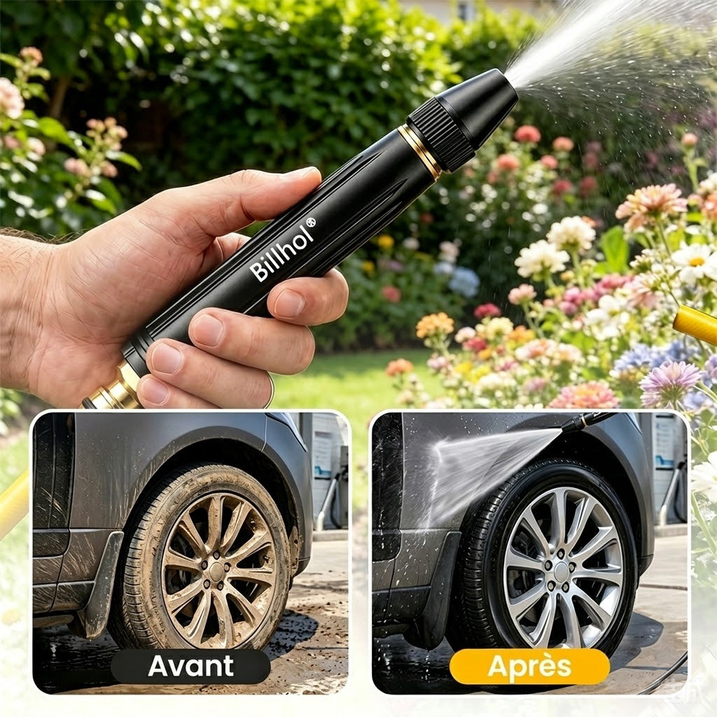 💥 Dernier jour ! Prix le plus bas — seulement 5.4 € ! 丨 Billhol® 🏆 Pistolet à eau haute pression pour lavage de voiture à domicile, indispensable pour arroser les plantes et légumes, ainsi que pour laver la voiture.👍💦（法）
