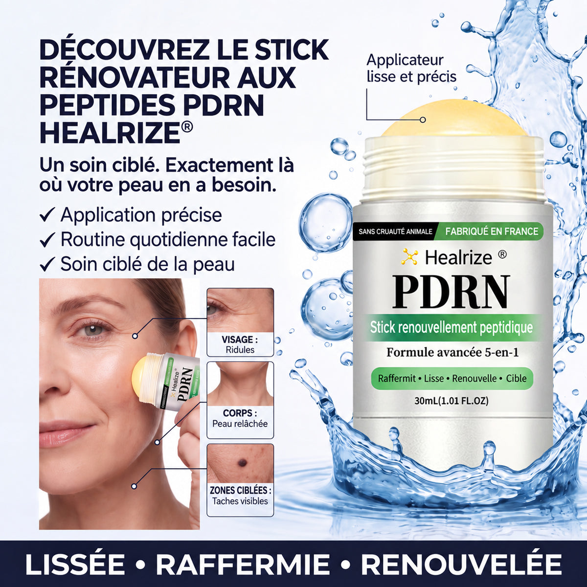 𝑯𝒆𝒂𝒍𝒓𝒊𝒛𝒆® 💐💐 Bâton anti‑âge et renouvellement ciblé des taches au PDRN (Aide à lisser les rides, favorise une peau d’apparence plus ferme et améliore l’aspect des taches visibles)