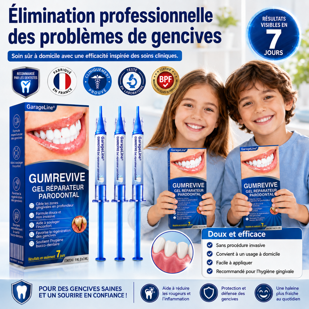 🇫🇷👶GarageLine® GumRevive – Le Gel Avancé pour des Gencives Plus Saines et un Sourire Éclatant
