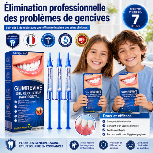 🇫🇷👶GarageLine® GumRevive – Le Gel Avancé pour des Gencives Plus Saines et un Sourire Éclatant