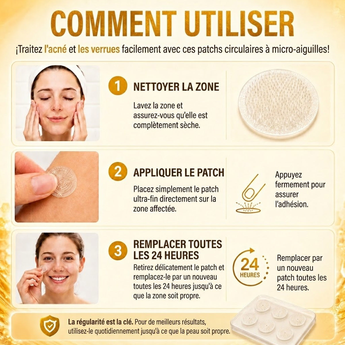 📣 Boutique officielle phare | CureVivo® 🐝 Patch à micro-aiguilles au venin d'abeille (pour les verrues, les taches de vieillesse et les imperfections)🐝
