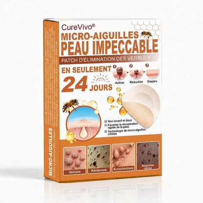 📣 Boutique officielle phare | CureVivo® 🐝 Patch à micro-aiguilles au venin d'abeille (pour les verrues, les taches de vieillesse et les imperfections)🐝