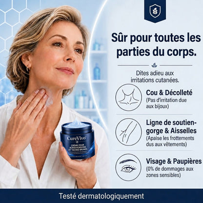 🖤CureVivo® Crème 7‑Jours pour éliminer les marques cutanées et les taches (Formule indolore – Sans cicatrices)🤗