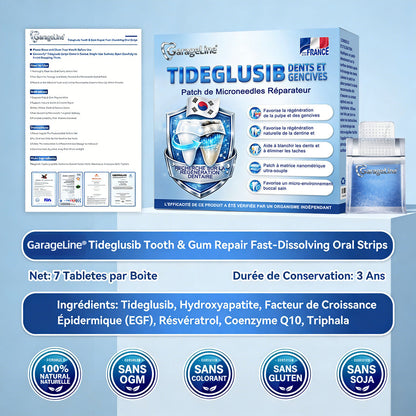 𝐆𝐚𝐫𝐚𝐠𝐞𝐋𝐢𝐧𝐞®®🇫🇷🦷 Bandes buccales Tideglusib à dissolution rapide pour la réparation des dents et des gencives 😁 (Favorise la réparation dentaire et aide à soulager l'inconfort des gencives ainsi que d'autres problèmes bucco-dentaires courants)