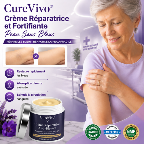 💥 Plus de 100 000 exemplaires vendus 💕 - CureVivo® Crème Réparatrice Anti-Bleus & Fortifiante
