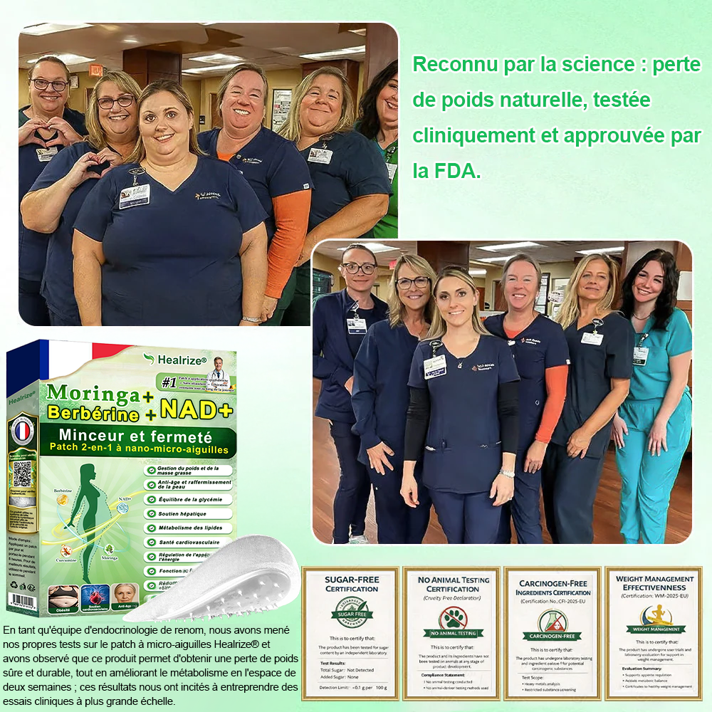 【DERNIER JOUR DE PROMO 80% DE RÉDUCTION】🩺Healrize® Moringa · Berbérine × NAD+ Patch 10-en-1 Avancé à Nano-microaiguilles 🔬 7 Patchs par Boîte · Approvisionnement pour 1 Semaine