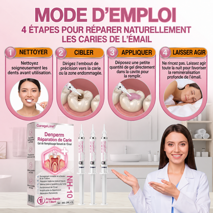 🇫🇷GarageLine® DenPerm🏆— Gel Réparateur de l’Émail Naturel pour Caries, Dents Sensibles & Émail Fragilisé