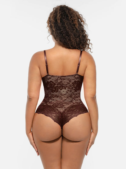 🏆LUCKYSONG® Body gainant ventre plat double couche en dentelle