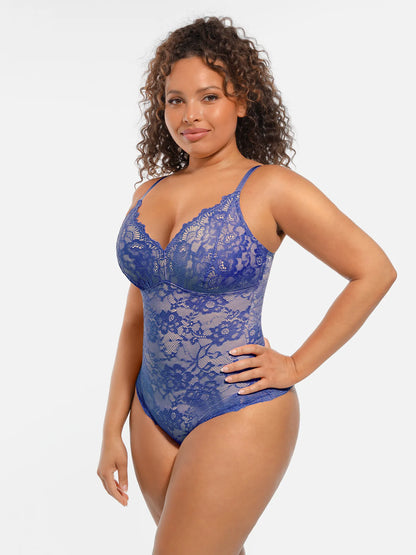 🏆LUCKYSONG® Body gainant ventre plat double couche en dentelle