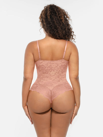 🏆LUCKYSONG® Body gainant ventre plat double couche en dentelle
