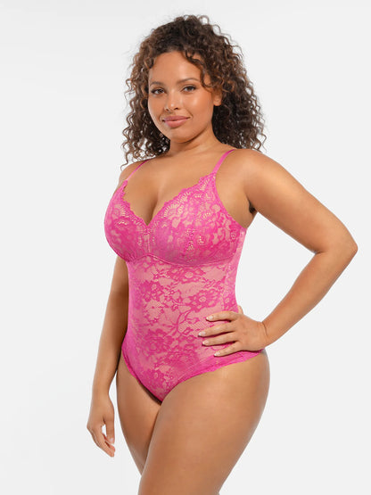 🏆LUCKYSONG® Body gainant ventre plat double couche en dentelle