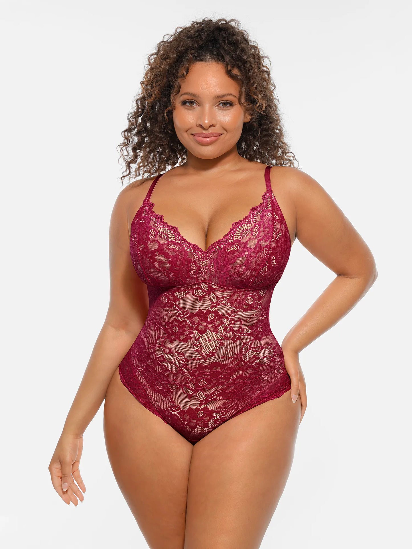 🏆LUCKYSONG® Body gainant ventre plat double couche en dentelle