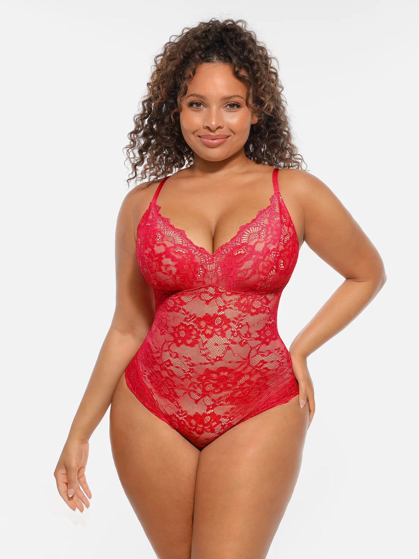 🏆LUCKYSONG® Body gainant ventre plat double couche en dentelle
