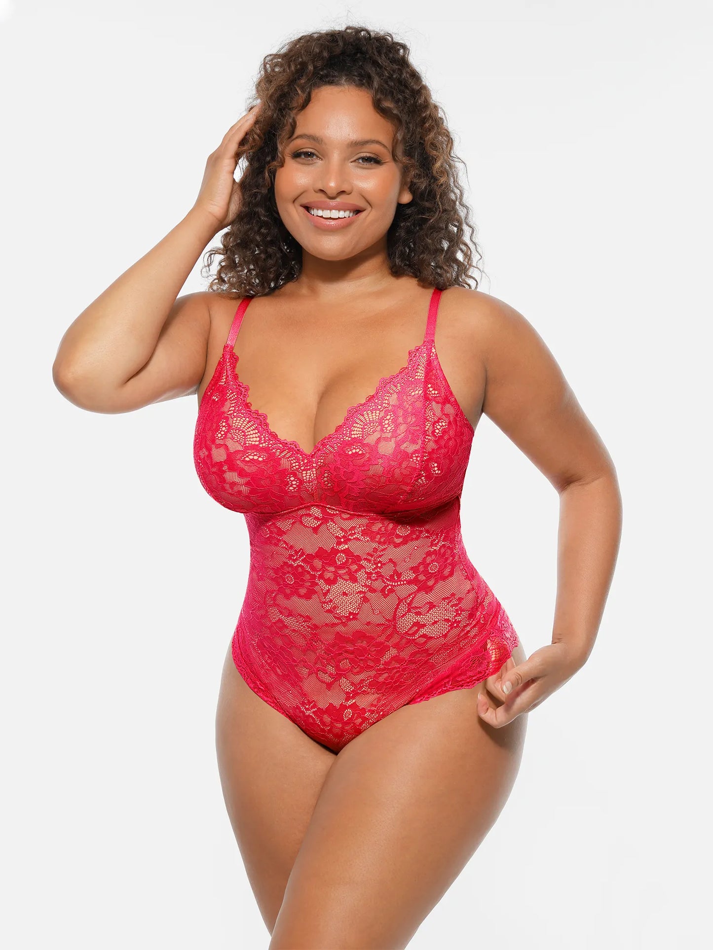 🏆LUCKYSONG® Body gainant ventre plat double couche en dentelle