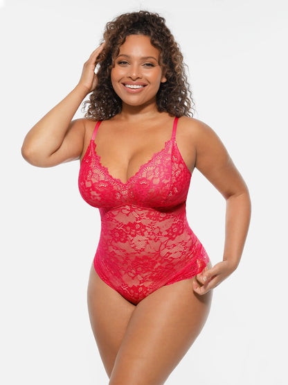 🏆LUCKYSONG® Body gainant ventre plat double couche en dentelle