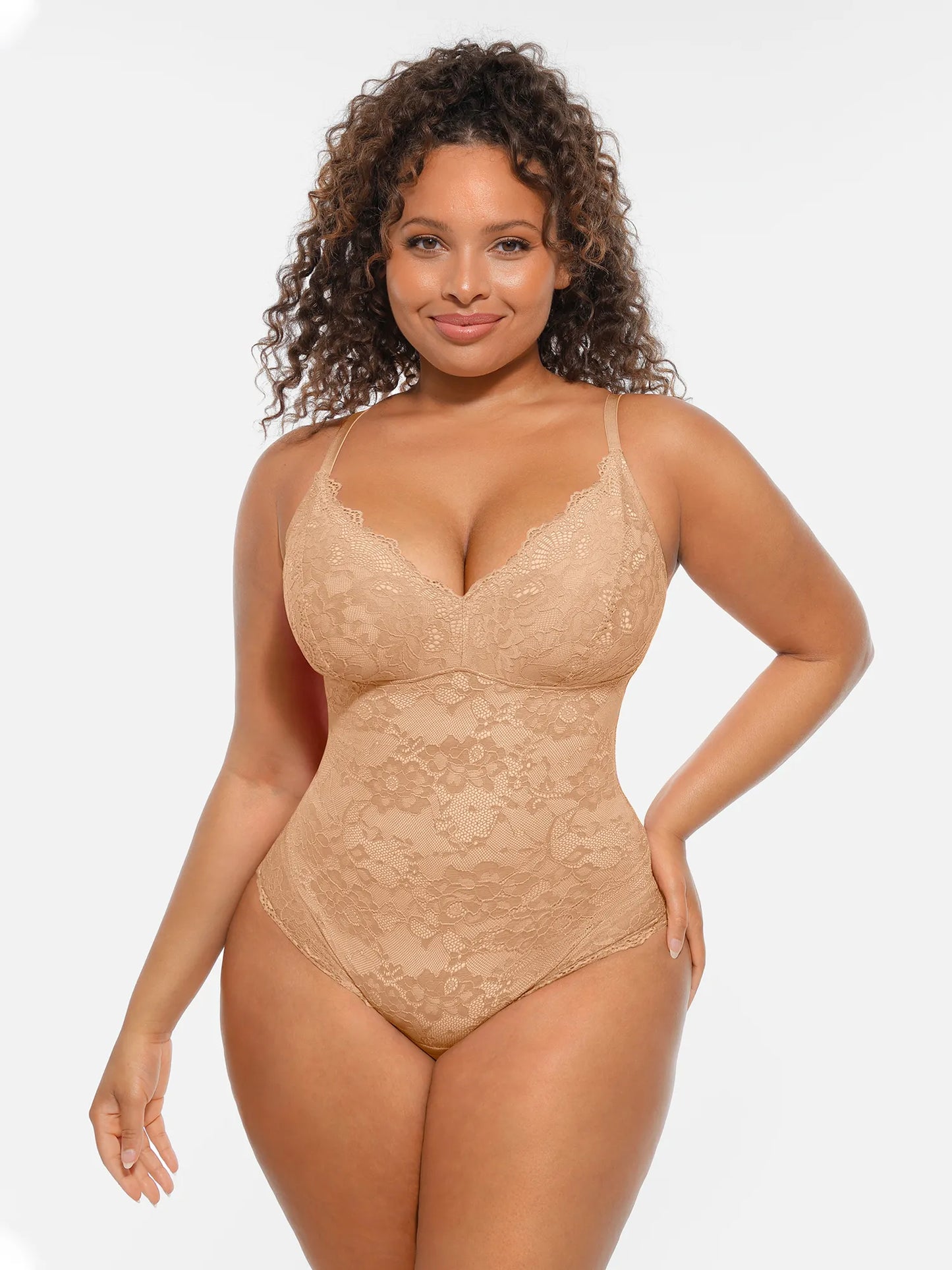 🏆LUCKYSONG® Body gainant ventre plat double couche en dentelle