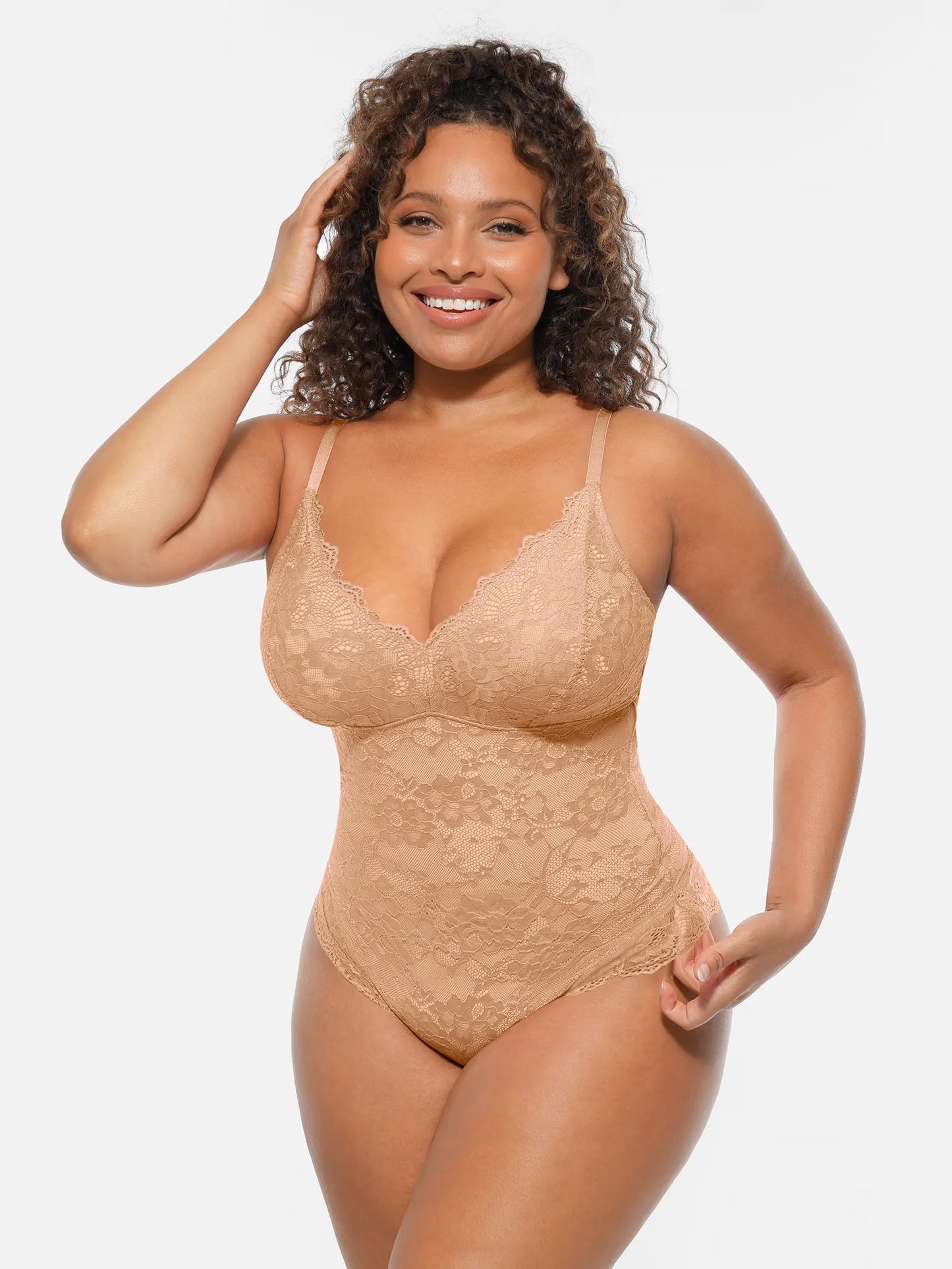 🏆LUCKYSONG® Body gainant ventre plat double couche en dentelle