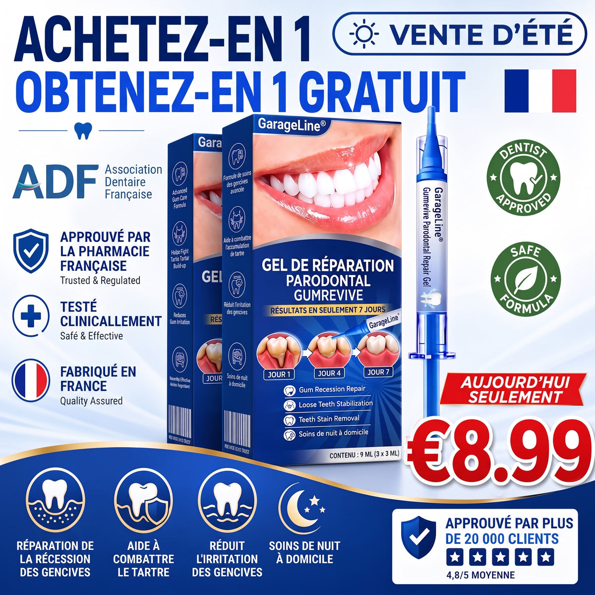 🇫🇷🪢 GarageLine® GumRevive – Le Gel Avancé pour des Gencives Plus Saines et un Sourire Éclatant