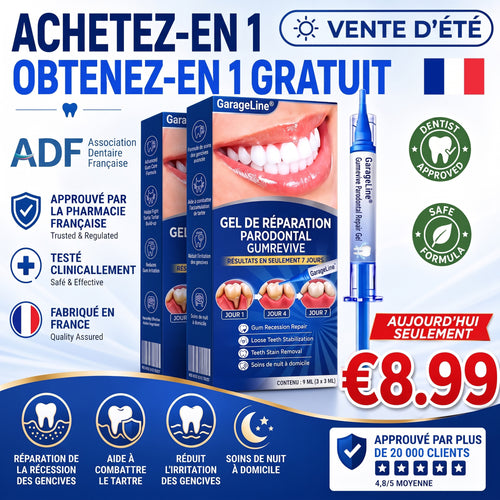 🇫🇷🪢 GarageLine® GumRevive – Le Gel Avancé pour des Gencives Plus Saines et un Sourire Éclatant