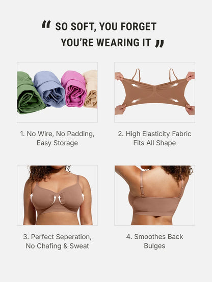 🏆LUCKYSONG® Soutien-gorge sans armatures, souple et sans doublure, idéal au quotidien