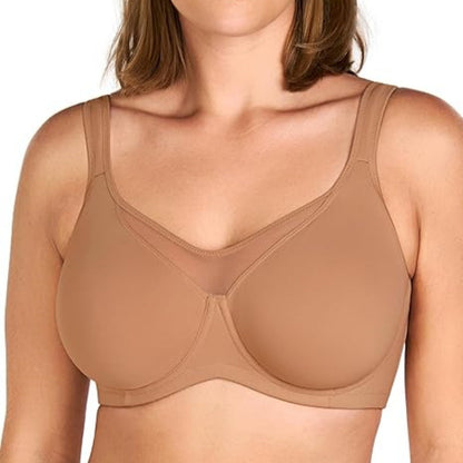 🏆LUCKYSONG® Offre spéciale dernier jour💐Soutien-gorge élégant et transparent à couvrance totale pour femmes grandes tailles - Noir