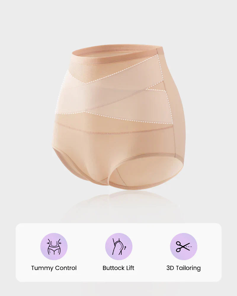 🌸 LUCKYSONG® Dernier jour ! 1 paquet acheté, 3 offerts ! ✨ Culottes gainantes taille haute croisées grandes tailles