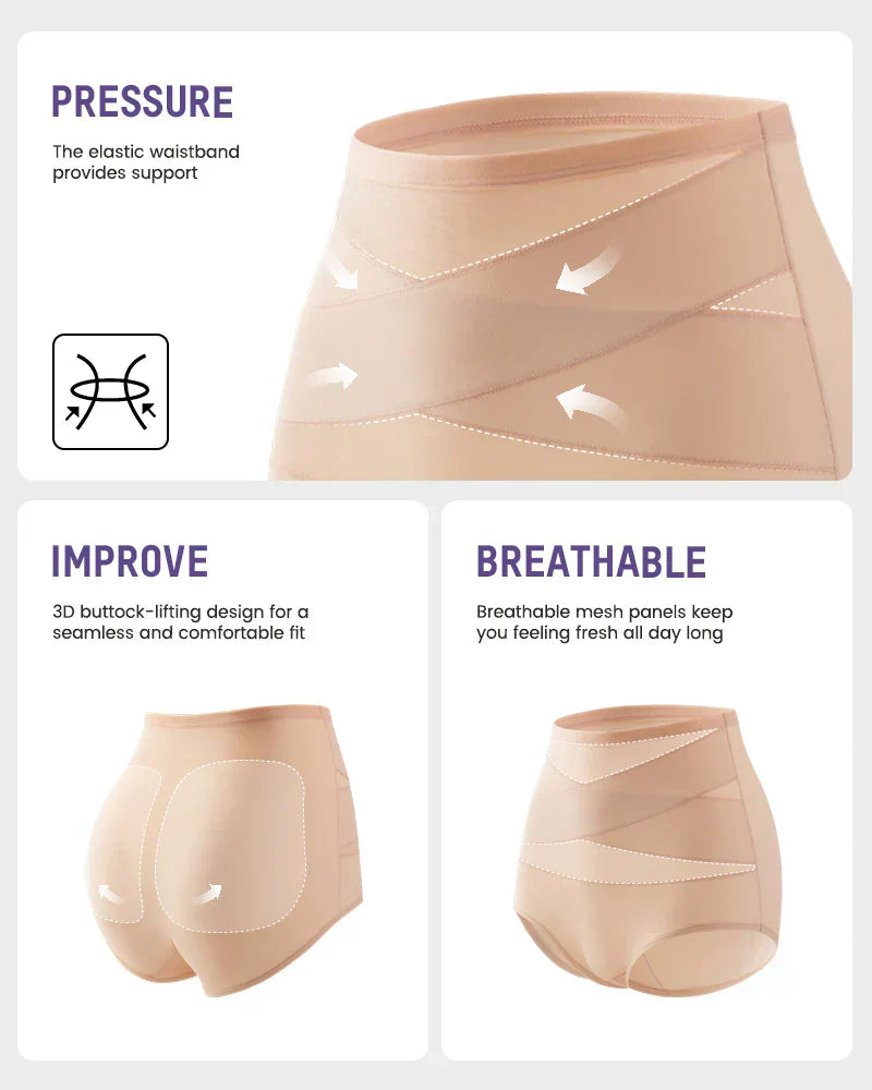 🌸 LUCKYSONG® Dernier jour ! 1 paquet acheté, 3 offerts ! ✨ Culottes gainantes taille haute croisées grandes tailles