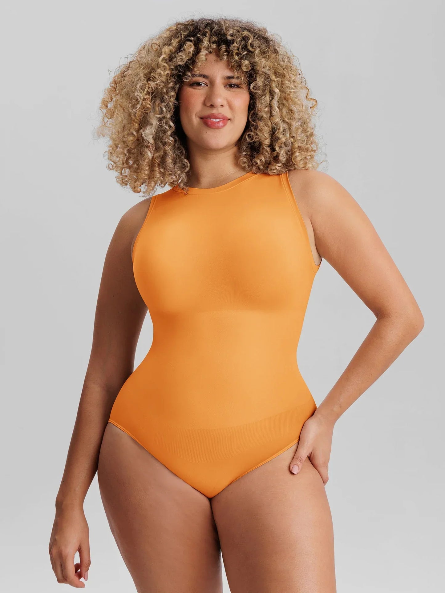 🏆LUCKYSONG® Body sans coutures à col rond, ultra-doux, idéal au quotidien