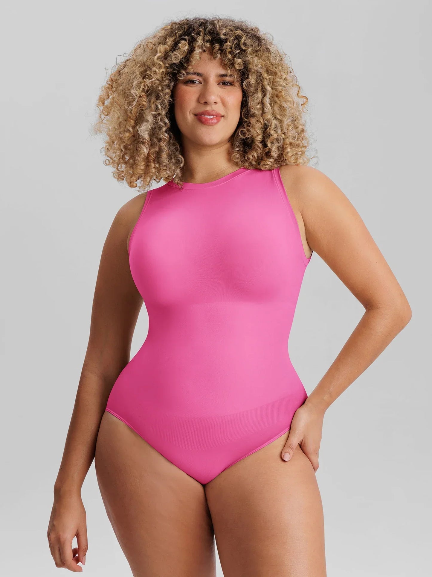 🏆LUCKYSONG® Body sans coutures à col rond, ultra-doux, idéal au quotidien