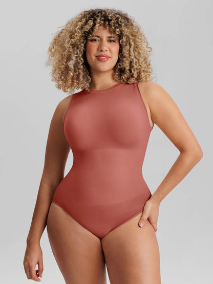 🏆LUCKYSONG® Body sans coutures à col rond, ultra-doux, idéal au quotidien