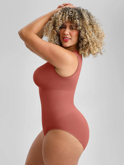 🏆LUCKYSONG® Body sans coutures à col rond, ultra-doux, idéal au quotidien