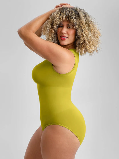 🏆LUCKYSONG® Body sans coutures à col rond, ultra-doux, idéal au quotidien